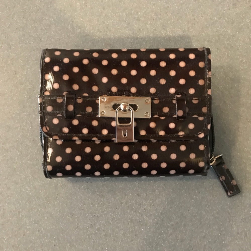Claire’s Polka dot small wallet Tri Fold FLAWS
